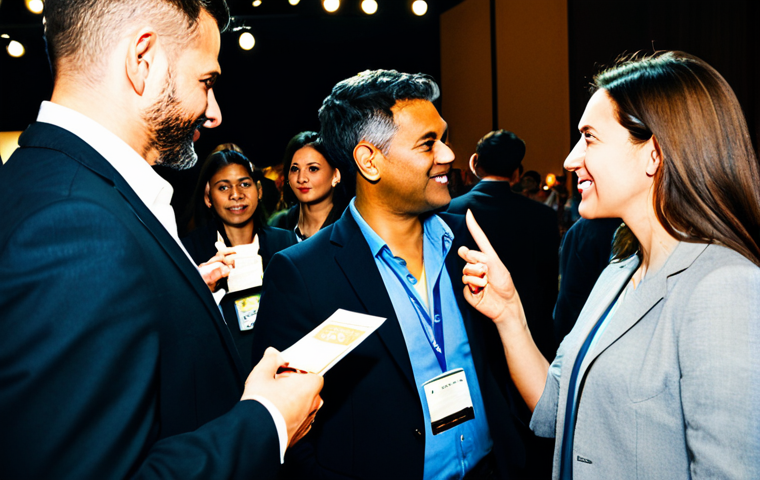 Networking at an Industry Event**

"A diverse group of fully clothed media professionals networking at a film festival, appropriate attire, safe for work, modern conference hall, engaging in conversations, exchanging business cards, professional environment, warm lighting, perfect anatomy, correct proportions, natural poses, well-formed hands, proper finger count, family-friendly, high-quality photography."

**
