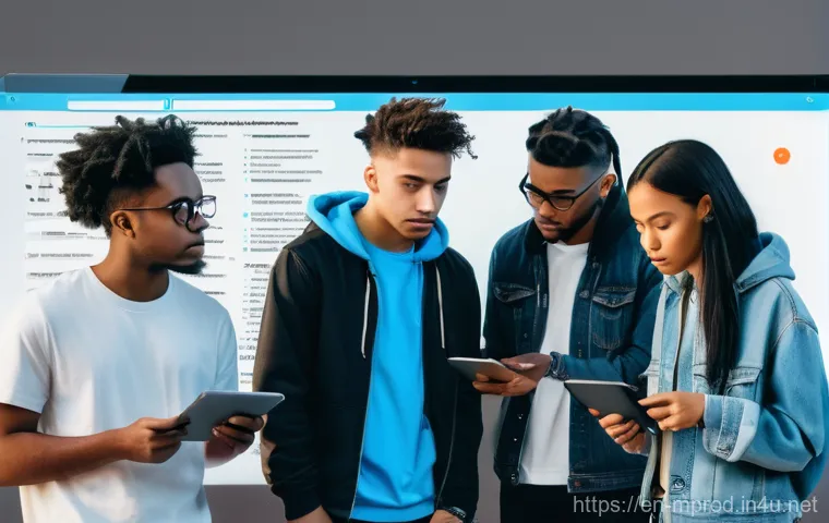미디어 프로듀서가 마주하는 윤리적 문제 - **Prompt:** A thought-provoking digital painting depicting a young, casually dressed software engine...