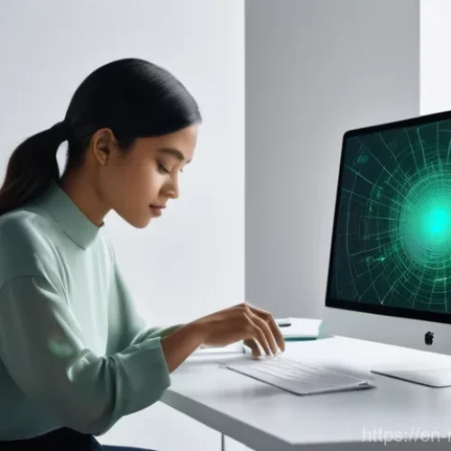 미디어 프로듀서가 도전할 수 있는 새로운 분야 - **AI-Powered Creative Flow**
    "A content creator, appearing focused and relaxed, with a gender-ne...